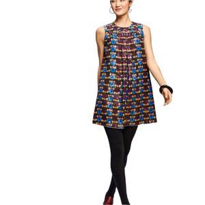 Anna Sui For Target Metallic Shift Dress Size Small